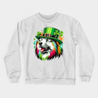 Eurasier Dog Celebrates Saint Patrick's Day Crewneck Sweatshirt